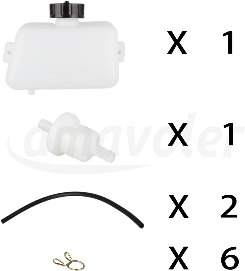 amavoler Mini Bike Gas Fuel Petrol Tank Gas Tank Aftermarket Parts Fit for 2 Stroke 43cc 45cc 47cc 49cc Quad ATV Mini Moto Kids Dirt Pit Bike Pocket Scooter. - Image 4